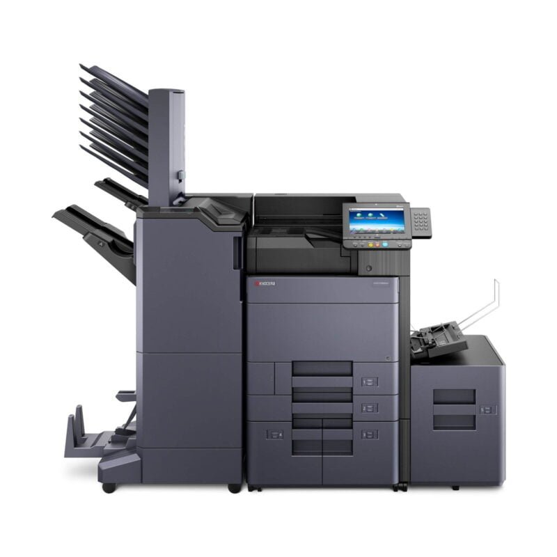 Imagen Impresora Kyocera P4060dn vista frontal con accesorios